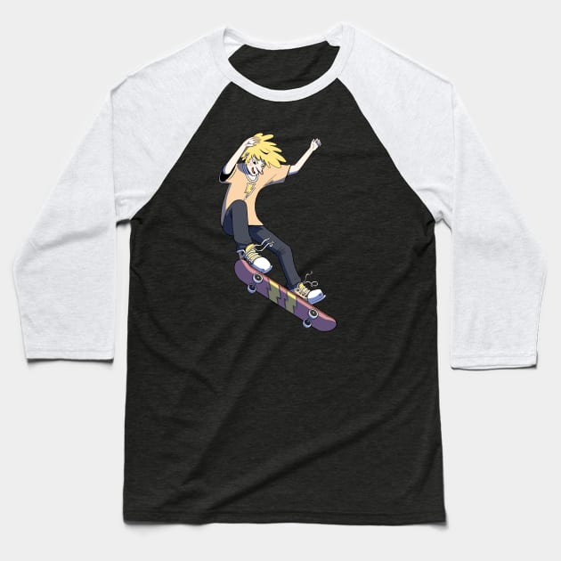 skate ,man Baseball T-Shirt by loongshop